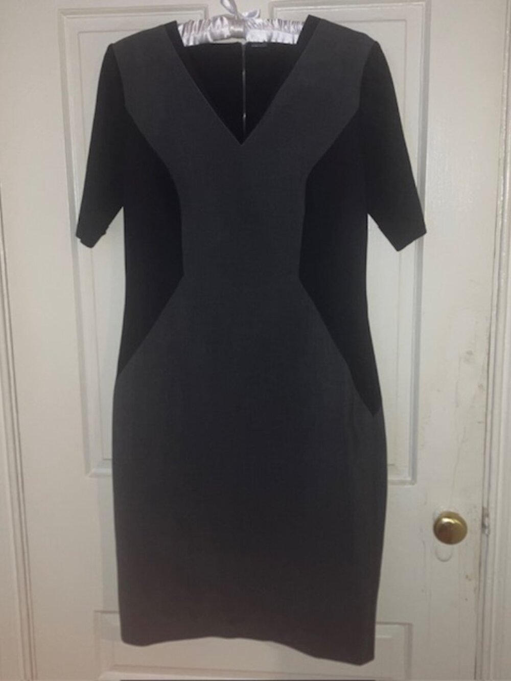 Elie Tahari Wool Paneled Colorblock Classic Sheath Dress NWOT Sz 12